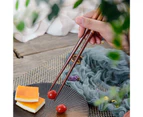 1 Pair Solid Wood Chopsticks Durable Smooth Surface Environmentally Friendly Food Grade Eating 3 Colors Handmade Wooden Chopsticks-C