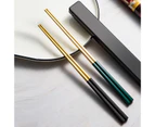 Sunshine 1 Set Stainless Steel Chopsticks with Case Reusable Easy to Clean Rustproof Non-slip Eating Dishwasher Safe Lunch Chopsticks Dinnerware-Pink