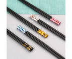 Sunshine 10 Pairs Chopsticks Eye-catching Beautiful Non-slip Comfortable Grip Noodles Chopsticks for Kitchen-Pink