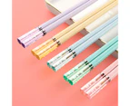 5 Pair/Set Japanese Chopsticks Heat-resistant Anti-scratch Cherry Blossom Patterns Daily Use Safe Fiberglass Chopsticks Flatware Supplies -Multicolor