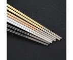 Sunshine 1 Pair Chopsticks Non-slip Food-grade 304 Stainless Steel No Odor Cooking Chopsticks for Restaurant-Rose Gold