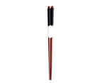 Sunshine 1 Pair Japanese Travel Portable Reusable Non-slip Wooden Chopsticks Tableware-Black