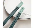 Sunshine 10 Pair Chopsticks Retro High Hardness PET No Odor Safe Cooking Chopsticks for Chinese-Green