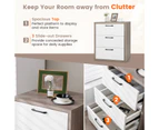 Giantex Wooden 3-Drawer Dresser Modern Chest of Drawers w/ 3 Pull-out Drawers Floor Storage Organizer