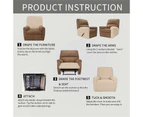 Toscano Recliner Stretch Sofa Slipcover Sofa Cover 4-Pieces Furniture Protector Couch Soft-Natural