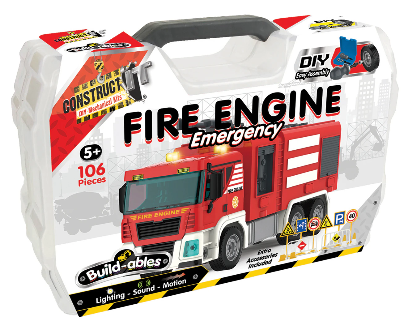 Construct It Build-ables Plus Fire Engine Emergency Toy