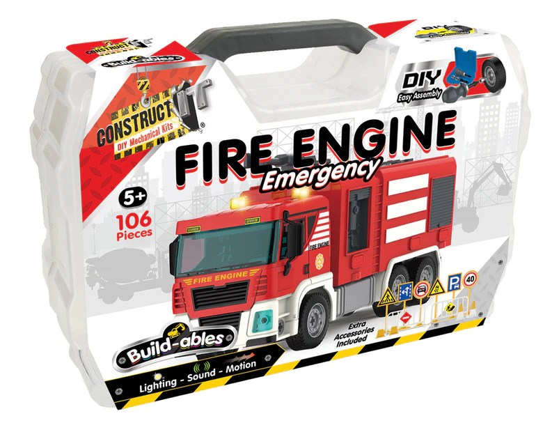 Construct It Build-ables Plus Fire Engine Emergency Toy