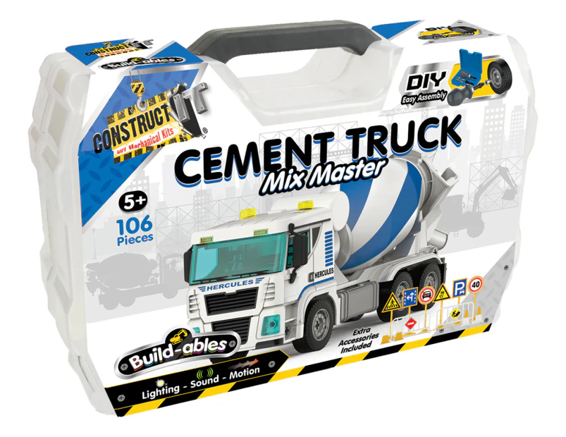 Construct It Build-ables Plus Cement Truck Mix Master Toy