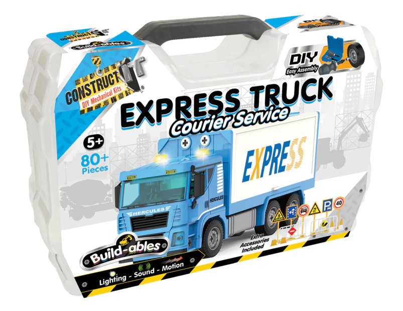 Construct It Build-ables Plus Express Truck Courier Service Toy