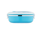 1/2 Layer Rectangle Stainless Steel Thermal Lunch Box Food Storage Container - Orange