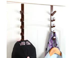 Fufu Multifunctional Door Hanger Hook Home Clothes Storage Holder Towel Hanging Rack-Coffee