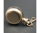 28ml Stainless Steel Hip Flask with Keychains Leak-proof Travel Bottle Wine Flask for Office - Antique Brass