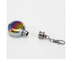 28ml Stainless Steel Hip Flask with Keychains Leak-proof Travel Bottle Wine Flask for Office - Multicolor