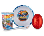 2 x Hot Wheels Melamine Breakfast Set w/ Milk Chocolate Egg 40g