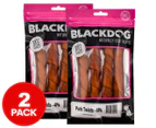 2 x 4pk Blackdog Pork Twists Natural Dog Treats