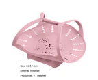 Cooking Steamer High Temperature Resistant Reusable Nordic Style Food Grade Soft Silicone Steamer Restaurant Supplies - Pink