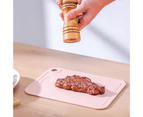 Cutting Board Double-sided Non-slip Portable Kitchen Meat Fruit Vegetable Chopping Block for Household - Pink