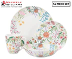 Maxwell & Williams 16-Piece Native Blooms Coupe Dinner Set