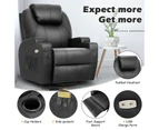 Ufurniture Recliner Chair Electric Lift Chairs Heated Vibration Massage Chair 45-140 Degree tilt, Black