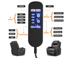 Ufurniture Recliner Chair Electric Lift Chairs Heated Vibration Massage Chair 45-140 Degree tilt, Black