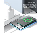 Bluebird Wireless Charger Mini Fast Charging Portable Magnetic Power Bank with Holder for Mobile Phone-Green