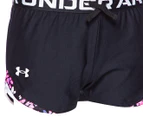 Under Armour Girls' Play Up Tri-Colour Shorts - Black/White