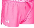 Under Armour Girls' Play Up Shorts - Pink Punk/White