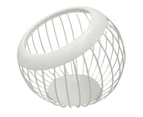Coffee Capsule Holder Stable Non-Fading Spherical Shape Coffee Capsule Storage Basket Household-White A