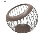Coffee Capsule Holder Stable Non-Fading Spherical Shape Coffee Capsule Storage Basket Household-Brown A