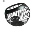 Coffee Capsule Holder Stable Non-Fading Spherical Shape Coffee Capsule Storage Basket Household-Black B