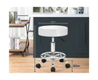 ALFORDSON Salon Stool Round Swivel Barber Hair Dress Chair Gas Lift White