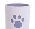 Toothbrush Tumbler Multifunctional Reusable TPR Cats Paw Pattern Toothbrush Cup for Bathroom - White