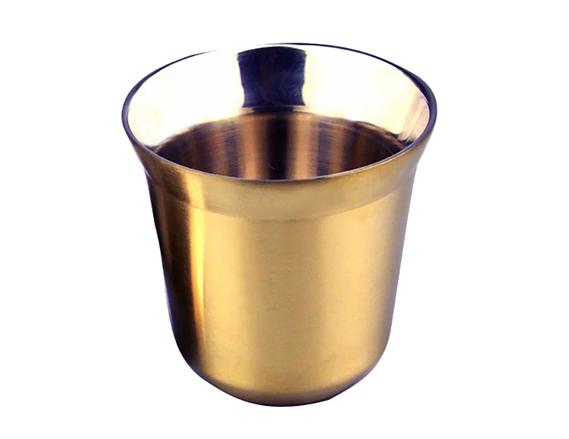 Water Cup Smooth Reliable Durable Coffee Capsule Cup for Bar Restaurant - Titanium Golden