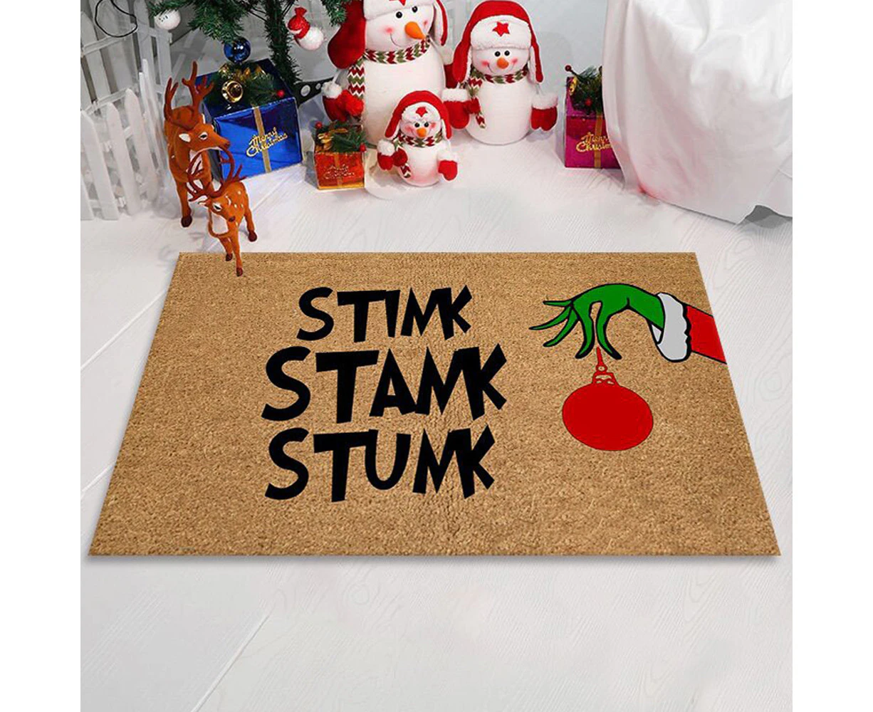 Christmas Grinch Hand Welcome Doormat Floor Mat Rug Christmas Home Decoration-Style 2