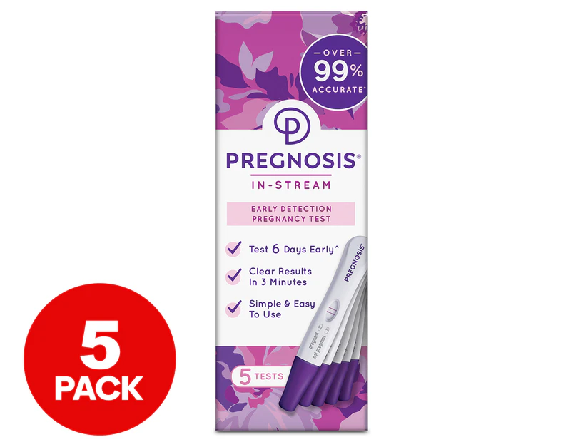 Pregnosis In-Stream Early Detection Pregnancy Test 5pk
