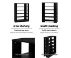 Artiss Shoe Cabinet Shoes Organiser Storage Rack 30 Pairs Black Shelf Wooden