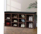 Artiss Shoe Cabinet Bench Shoes Storage Rack Organiser Shelf Cupboard Box Walnut