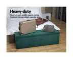 Artiss Storage Ottoman Blanket Box Velvet Foot Stool Rest Chest Couch Green
