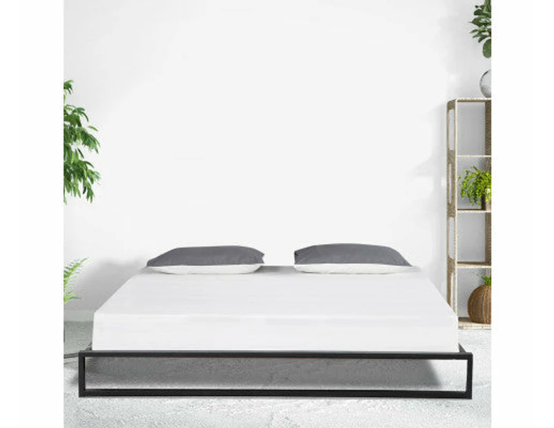 Milano Decor Florence Metal Bed Frame Mattress Base Platform Modern Black - BLACK