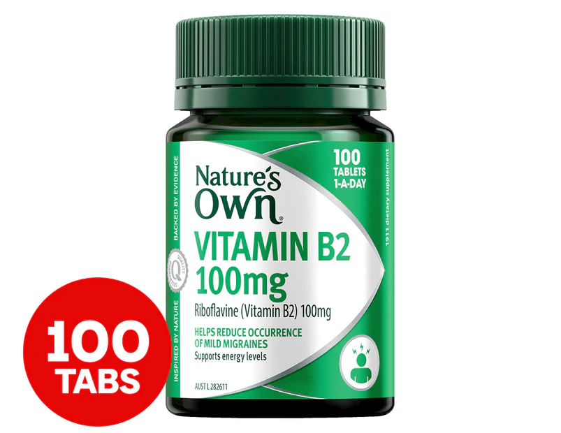 Nature's Own Vitamin B2 100mg 100 Tabs
