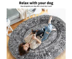 TheNapBed Pet Beds Dog Cat Warm Kennel Round Calming Nest Cave Charcoal 180cm