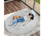 TheNapBed Pet Beds Dog Cat Warm Kennel Round Calming Nest Cave Grey 180cm