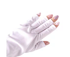 Two Pairs of Anti UV Gloves UV Shield Gloves Fingerless Manicure Nail Tool