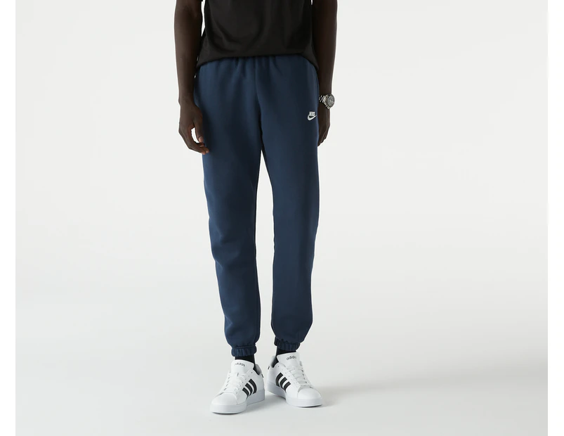 Nike Sportswear Men's Club Fleece Pants / Tracksuit Pants- Midnight Navy/White