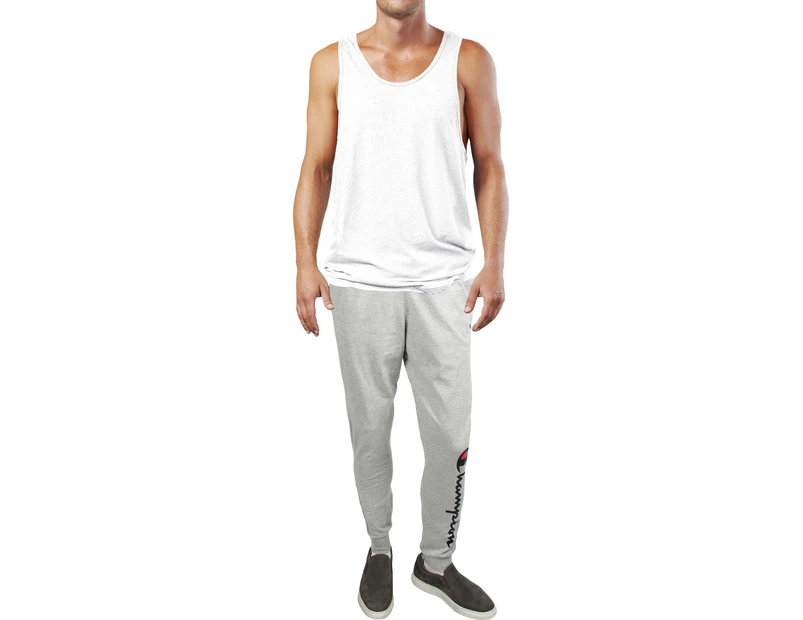 Mens Champion Graphic Everyday Oxford Gray Cotton Joggers