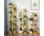 Vertically Bamboo Plant Stand Staged Flower Shelf Rack