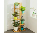 Vertically Bamboo Plant Stand Staged Flower Shelf Rack