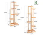 Vertically Bamboo Plant Stand Staged Flower Shelf Rack