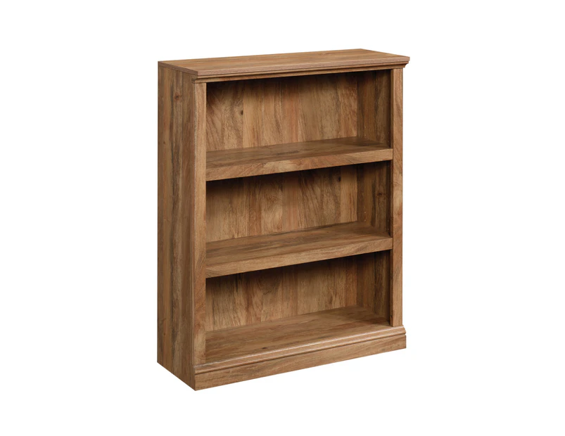 Sauder Bookshelf Display Cabinet 3 Tier Bookcase Storage Shelving Unit woodgrain