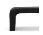 Harper Charcoal Bouclé 120cm Designer Arch Curved Bench Seat